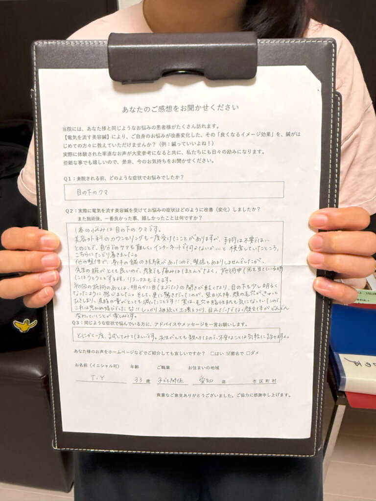 目の下のクマ
